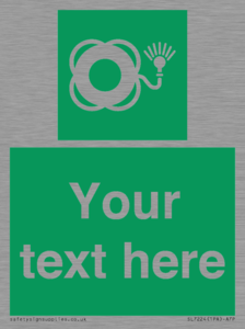 Custom sign safe condition Lifebuoy with light